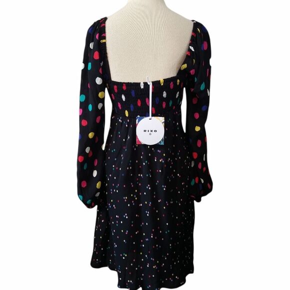 NWT Rixo Polka Dot Christmas Holiday NYE Dress - Picture 5 of 12